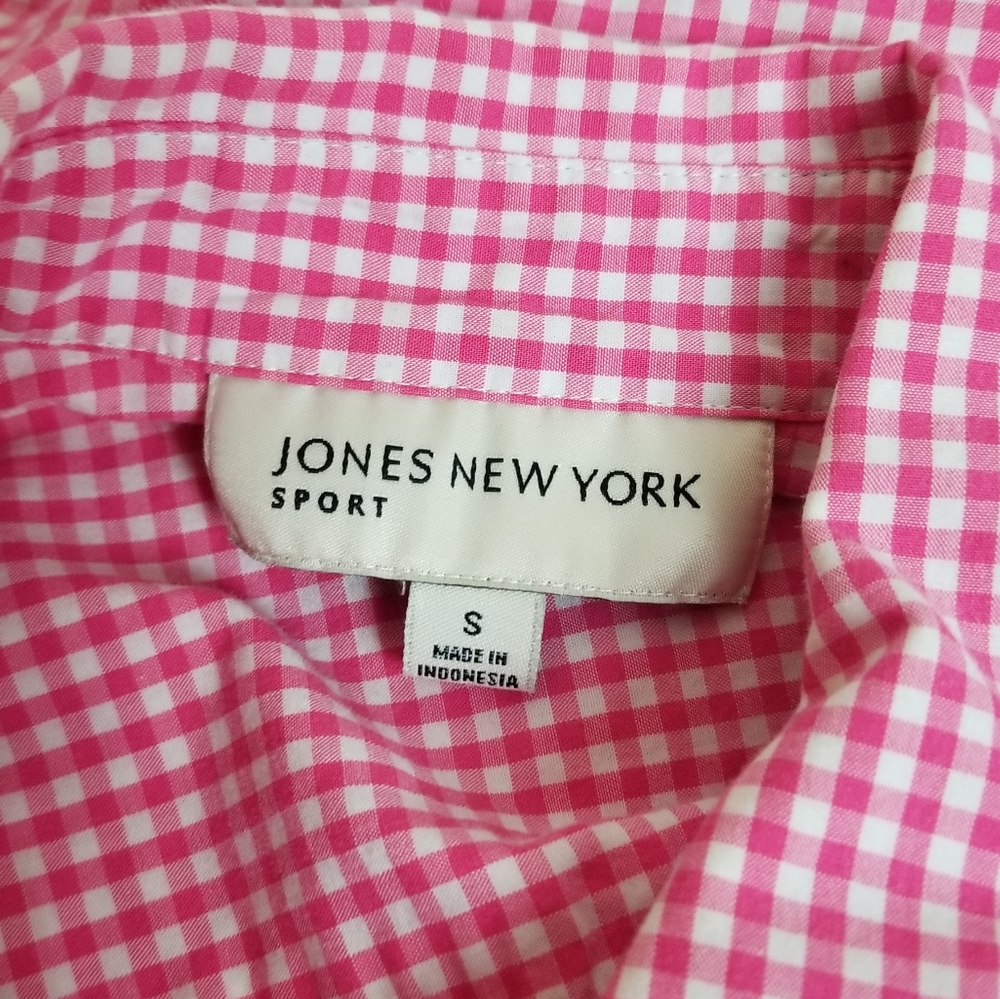Pink Gingham Button Down Collared Shirt - image 6